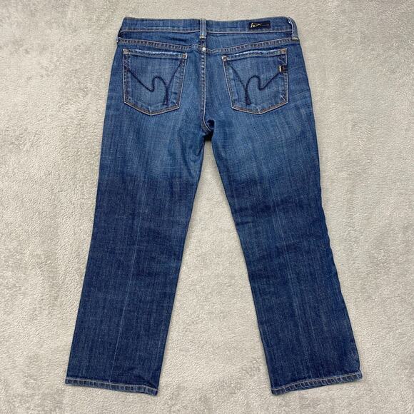 Citizens Of Humanity Jeans Womens 28 Blue Kelly 063‎ Low Waist Cropped Denim - Picture 10 of 11